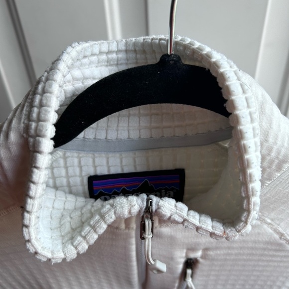 Patagonia Worn Wear Quarter Zip Pullover Sweater Size Large Eggshell Cream fall - Picture 6 of 17